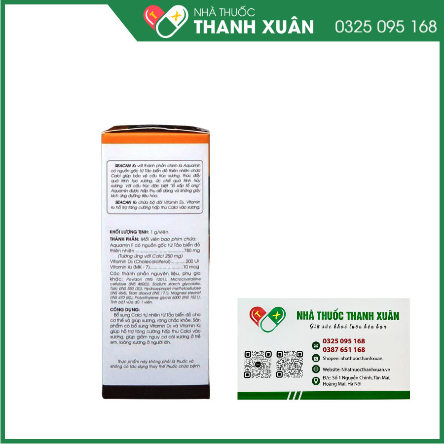 SeaCan K2 bổ sung Calci tự nhiên